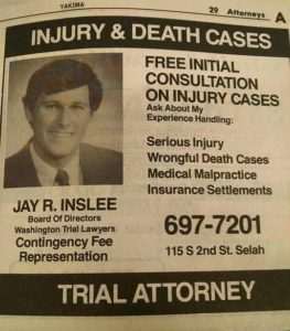 Inslee trial lawyer ad